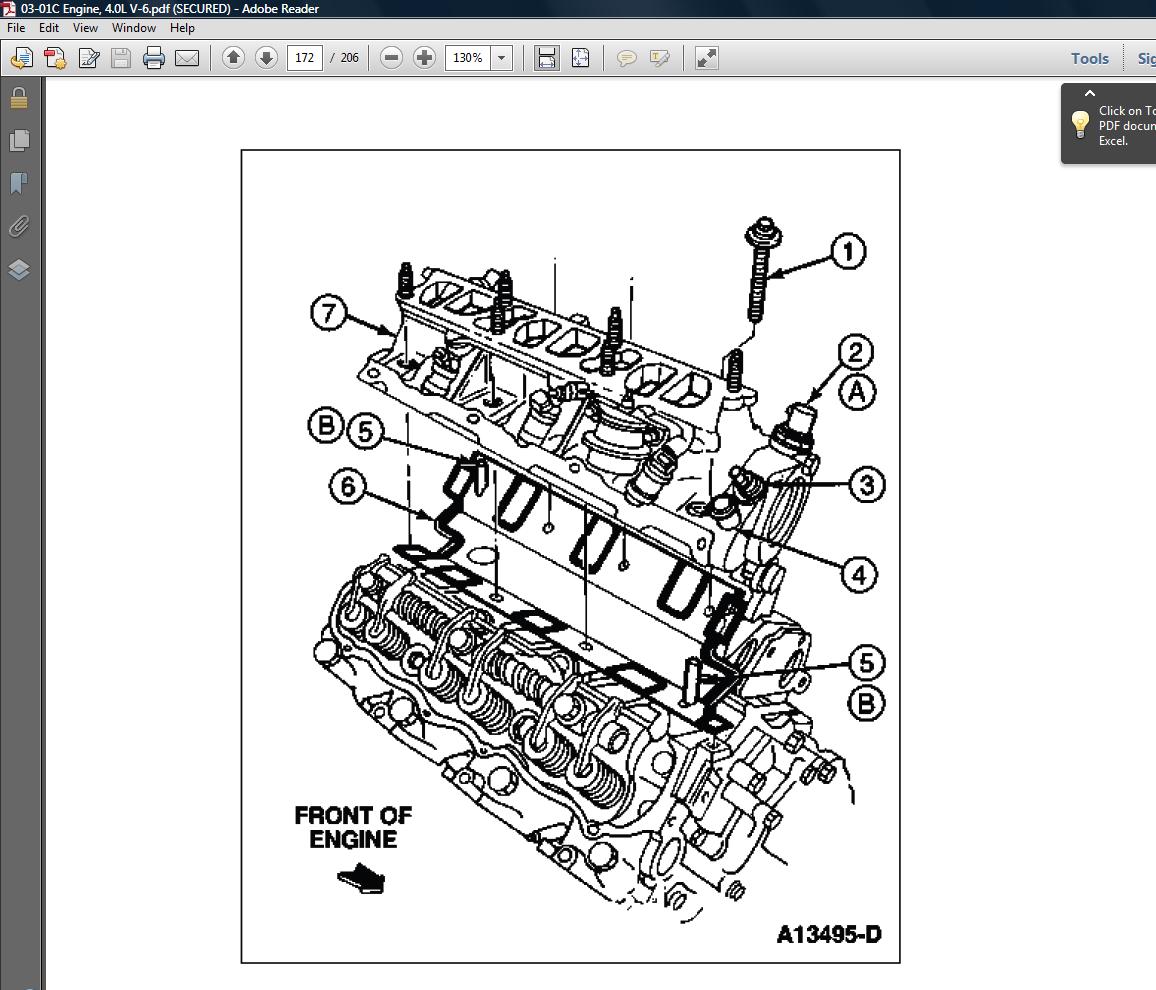 2000 Ford Ranger Engine 3.0 L V6 Diagram