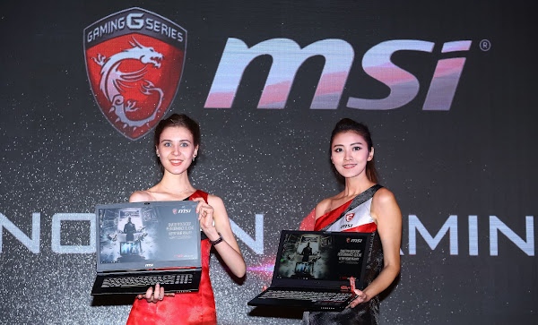 微星推出搭載NVIDIA最新GTX 十系列繪圖卡的電競筆電。（圖片來源：蔡仁譯拍攝）