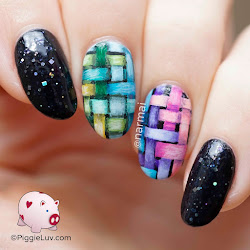nail pattern freehand rainbow woven idea stylish most tutorial piggieluv