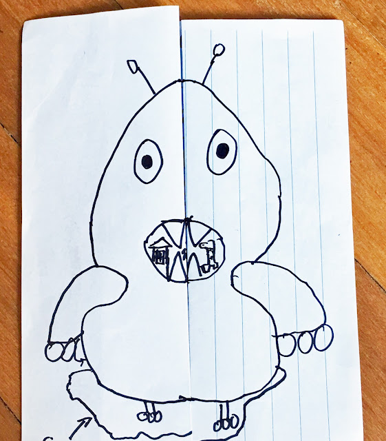 Kids Craft Folded Paper Drawings