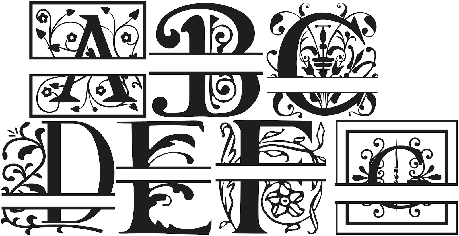 Split Monogram Archives - CALUYA DESIGN