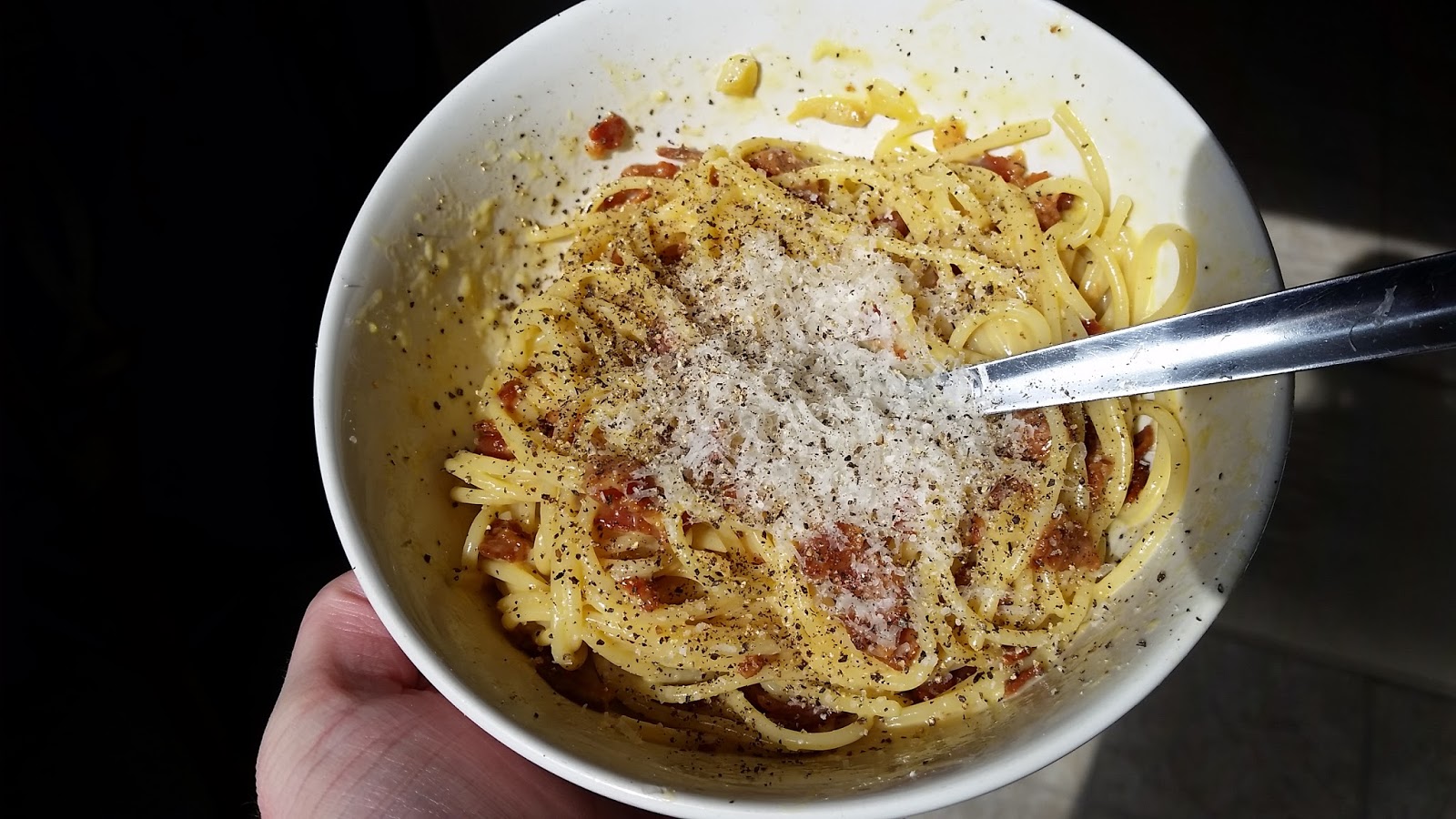 Dare To Eat Quick and Dirty Pasta Carbonara for One