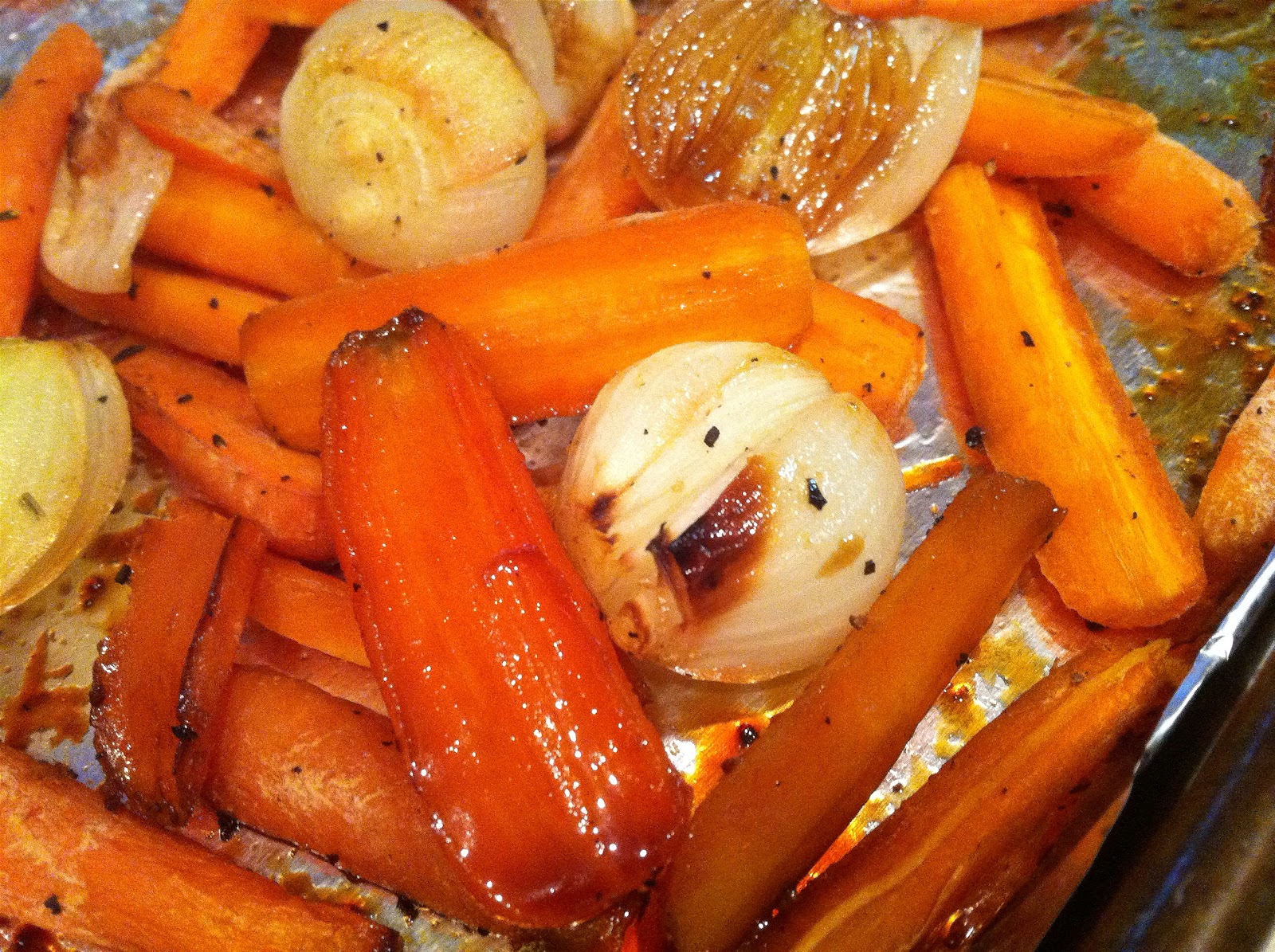 Cookin' in Heels Caramelized Carrots and Pearl Onions