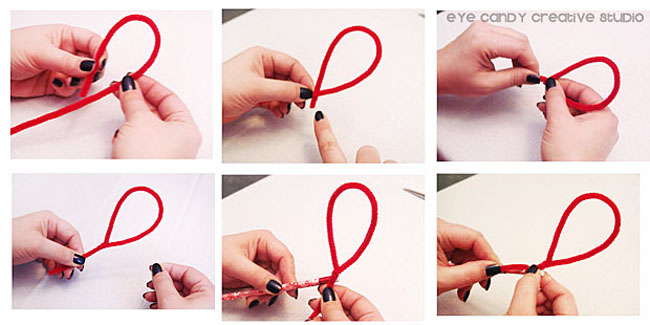 how to make a pipe cleaner heart, pencil topper made with pipe cleaner