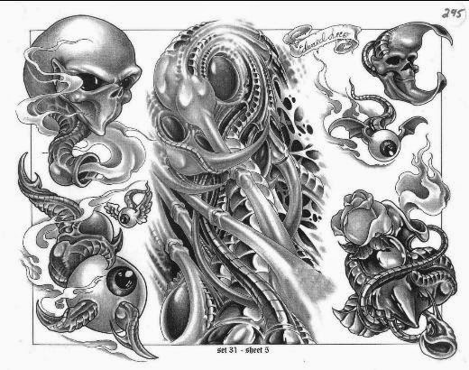 tatuajes biomecanicos diseños