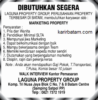 Lowongan Kerja PT. Laguna Property Group
