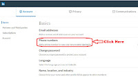 how to change mobile number in linkedin profile