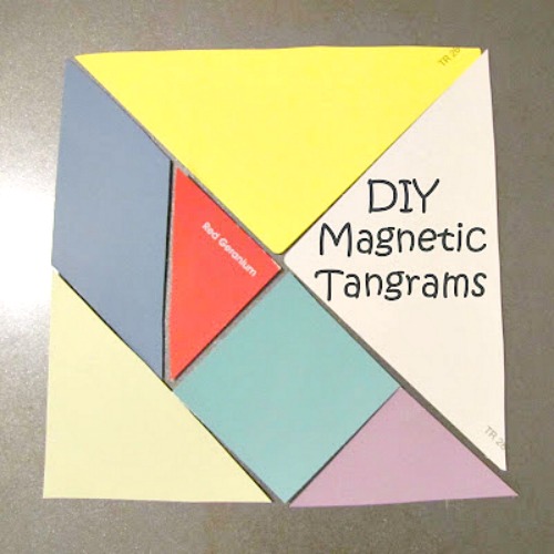 magnetic tangrams DIY