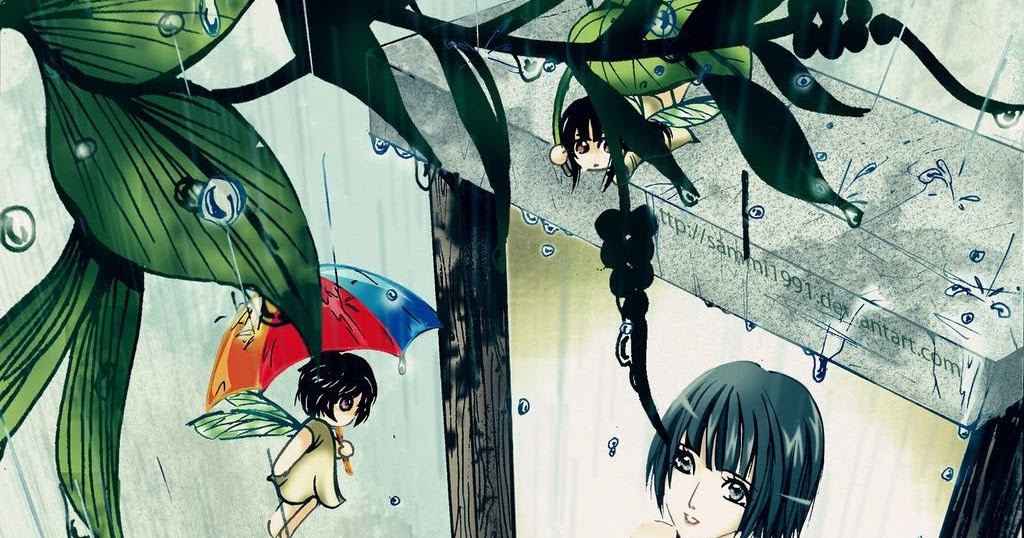 Gambar Anime Sedih  Dibawah Hujan Gambar Anime Keren