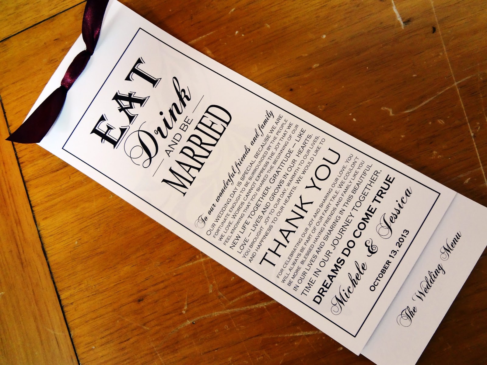 DIY From My Dorm DIY Layered Wedding Program Tutorial