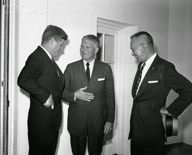 JFK, Chief Rowley, outgoing Chief Baughman 8/1/61