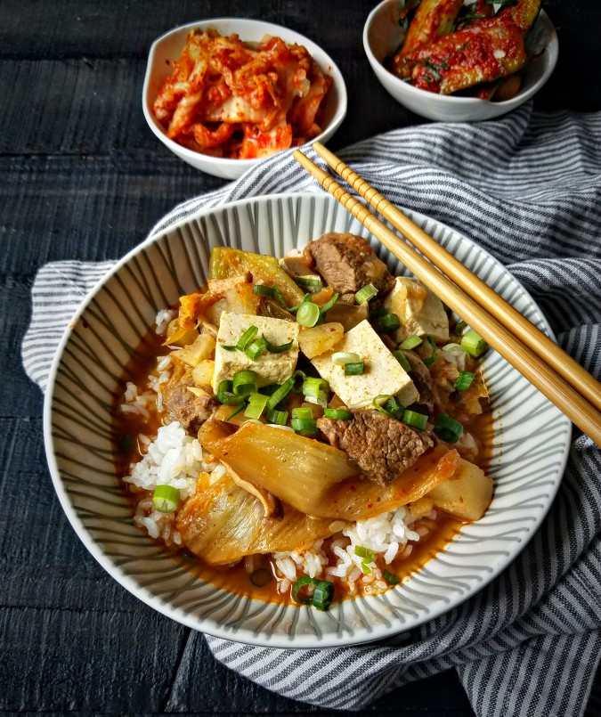 Mango & Tomato: Beef & Kimchi Korean Stew With Potatoes & Zucchini: How