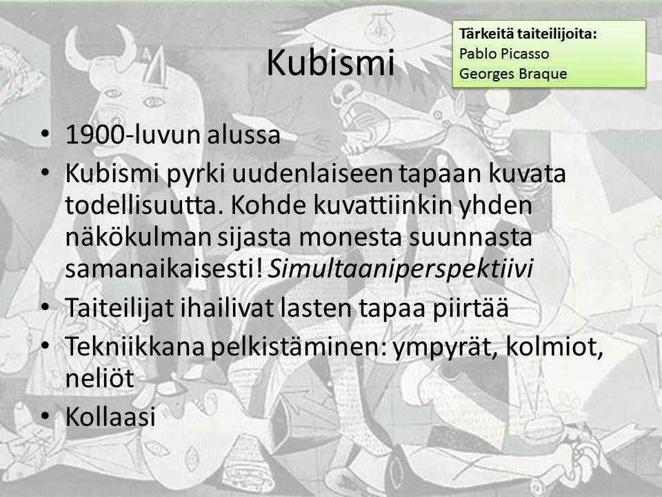 KU 1 - Minä, kuva ja kulttuuri: Taidehistoria - Kubismi