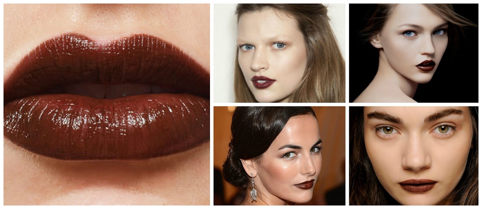 collage lips brown lipstick