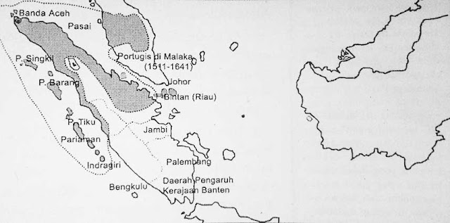 Map of the location of Samudera Pasai kingdom