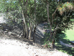 Stadium type Greek terraced seating, near Pocatoc court, Copan