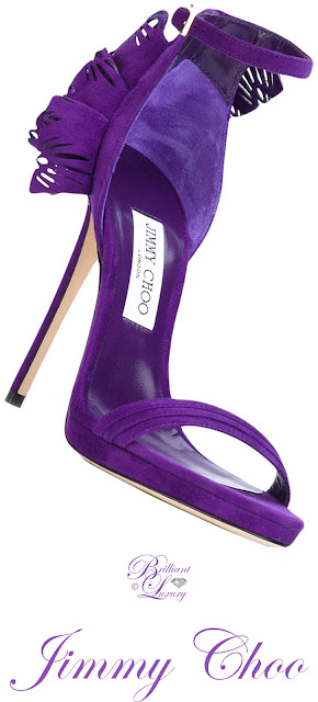 ♦Jimmy Choo purple Kelly sandals #pantone #shoes #purple #brilliantluxury