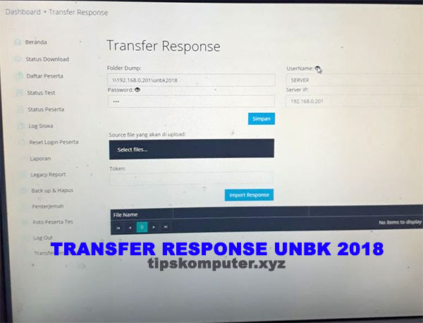 transfer response unbk