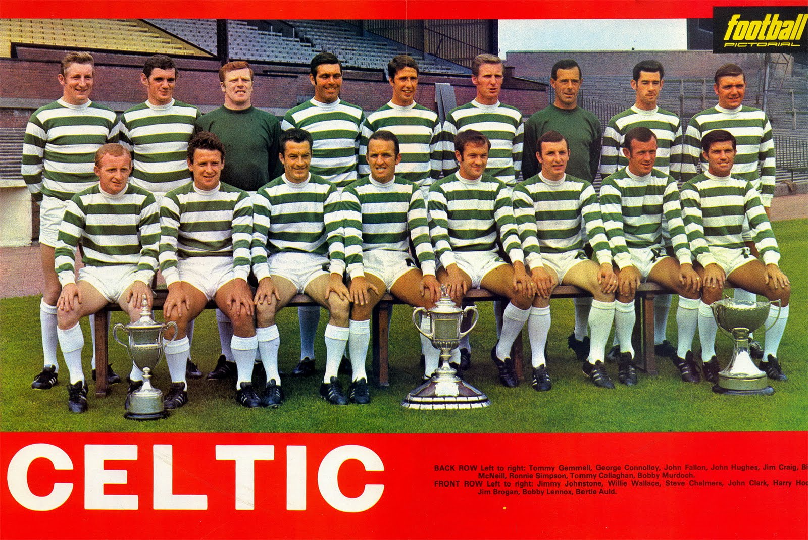 Botões para Sempre Celtic Football Club 1967 Escócia