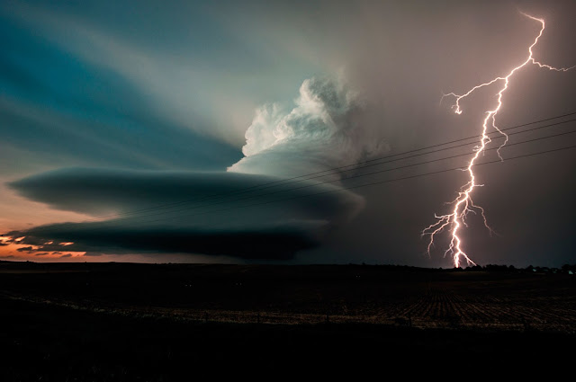Supercell and Lightning over Nebraska
