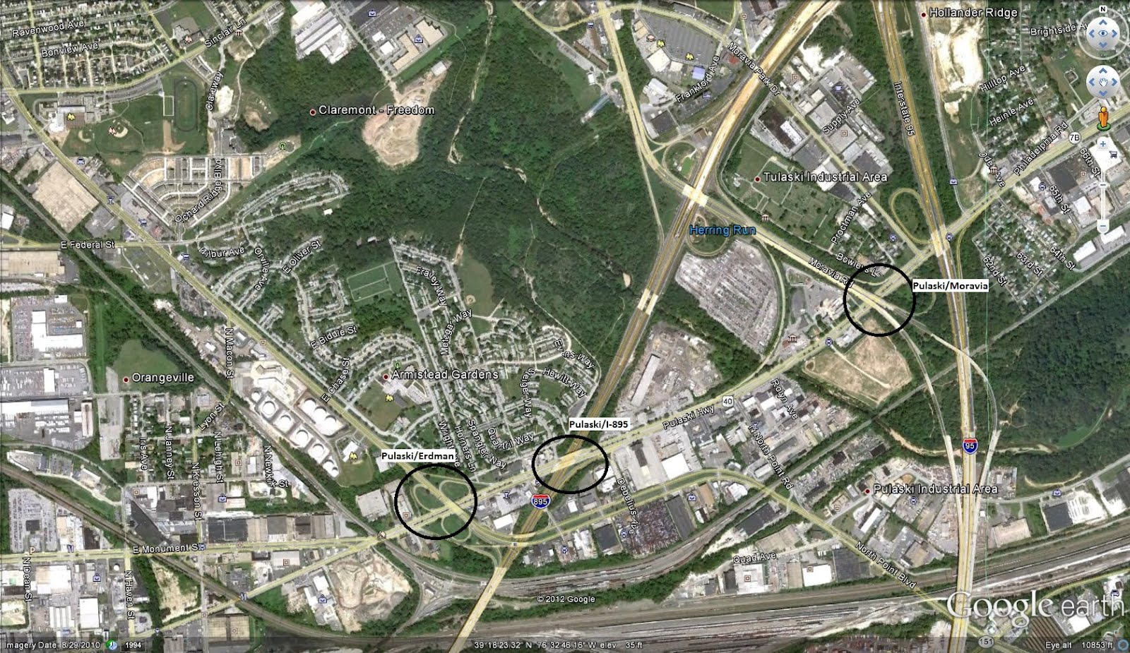 Baltimore City's Past Present and Future HighwaysDividing East