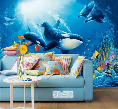 Awesome 3D wallpaper for living room walls 2019 designs