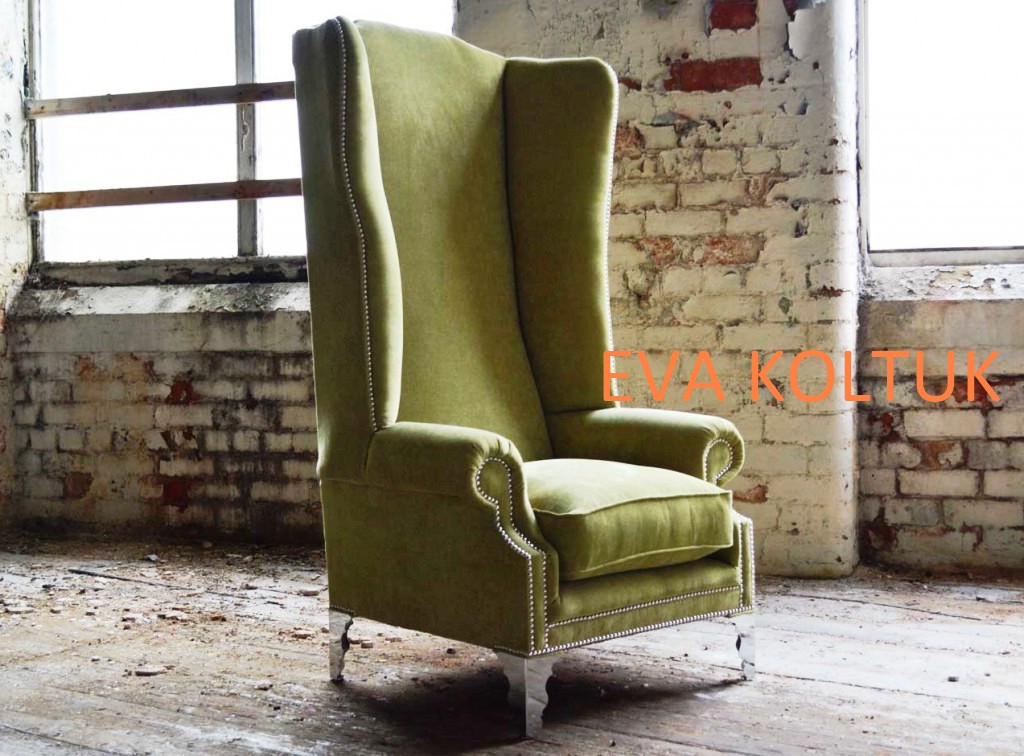 eva koltuk yesil berjer truva chester