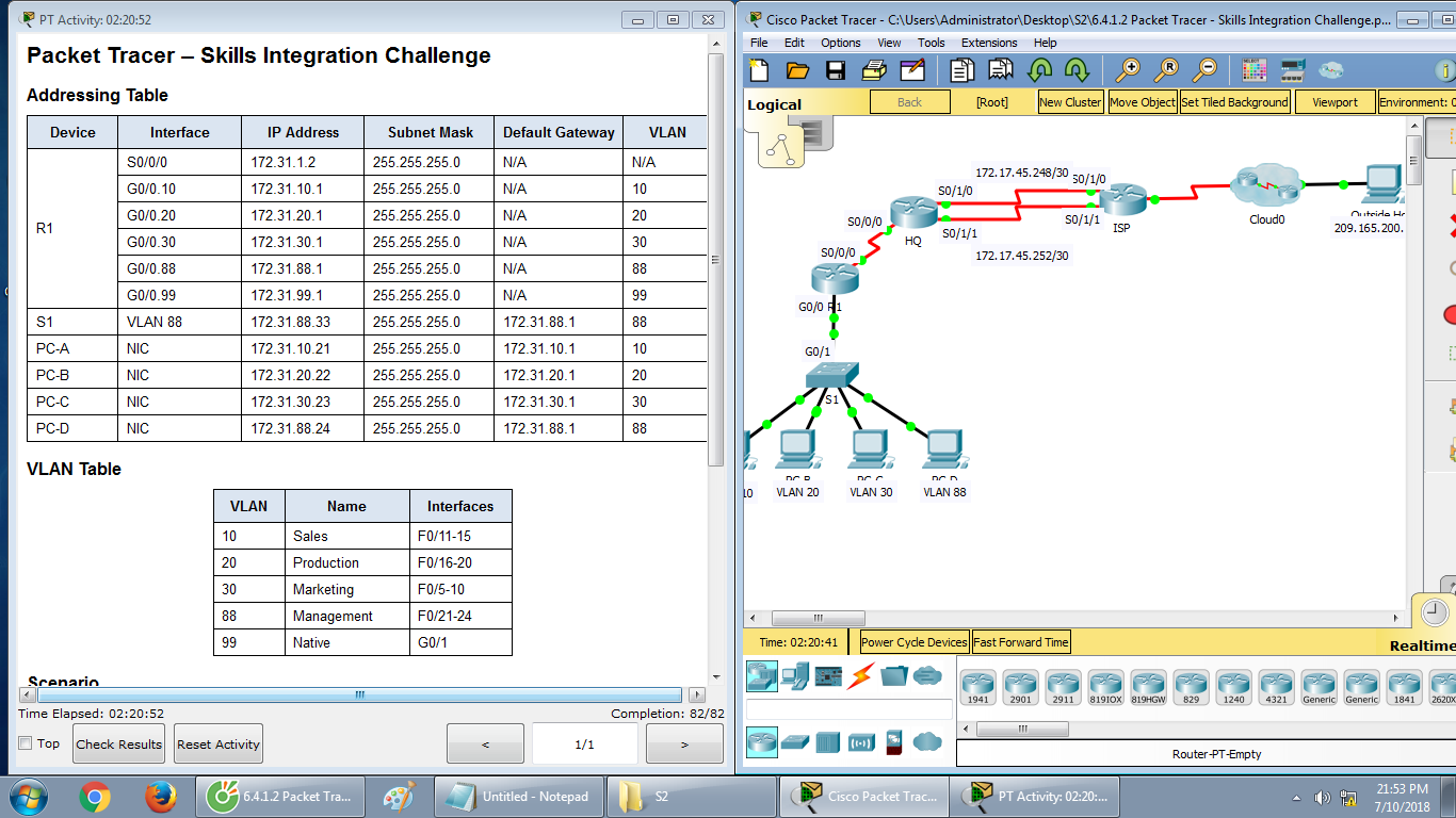 packet tracer 8.3.1.2 skills integration challenge packet tracer 8.3.1.2 skills integration challenge