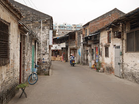 section of Baisha Road in Jiangmen with older buildings