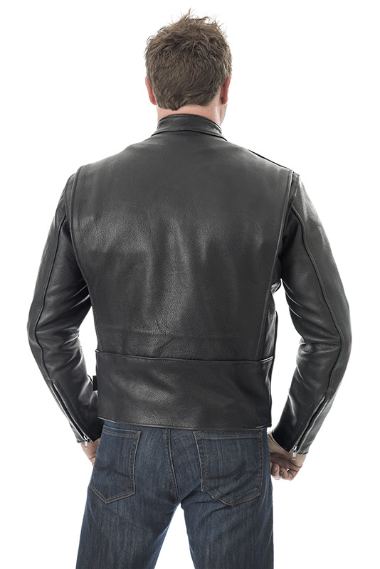 brooks leather biker jacket