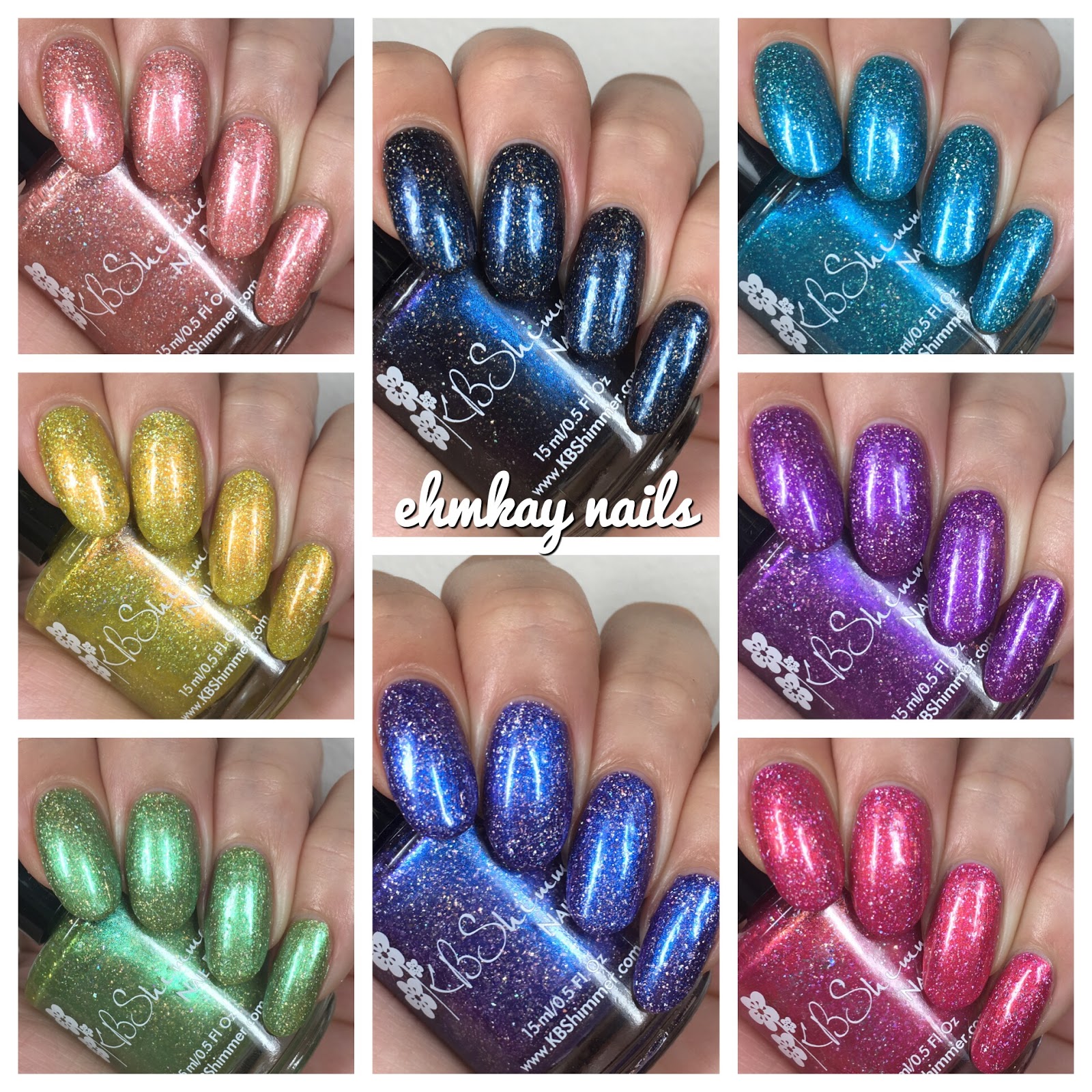 ehmkay nails: KBShimmer Summer Vacation, Swatches and Review