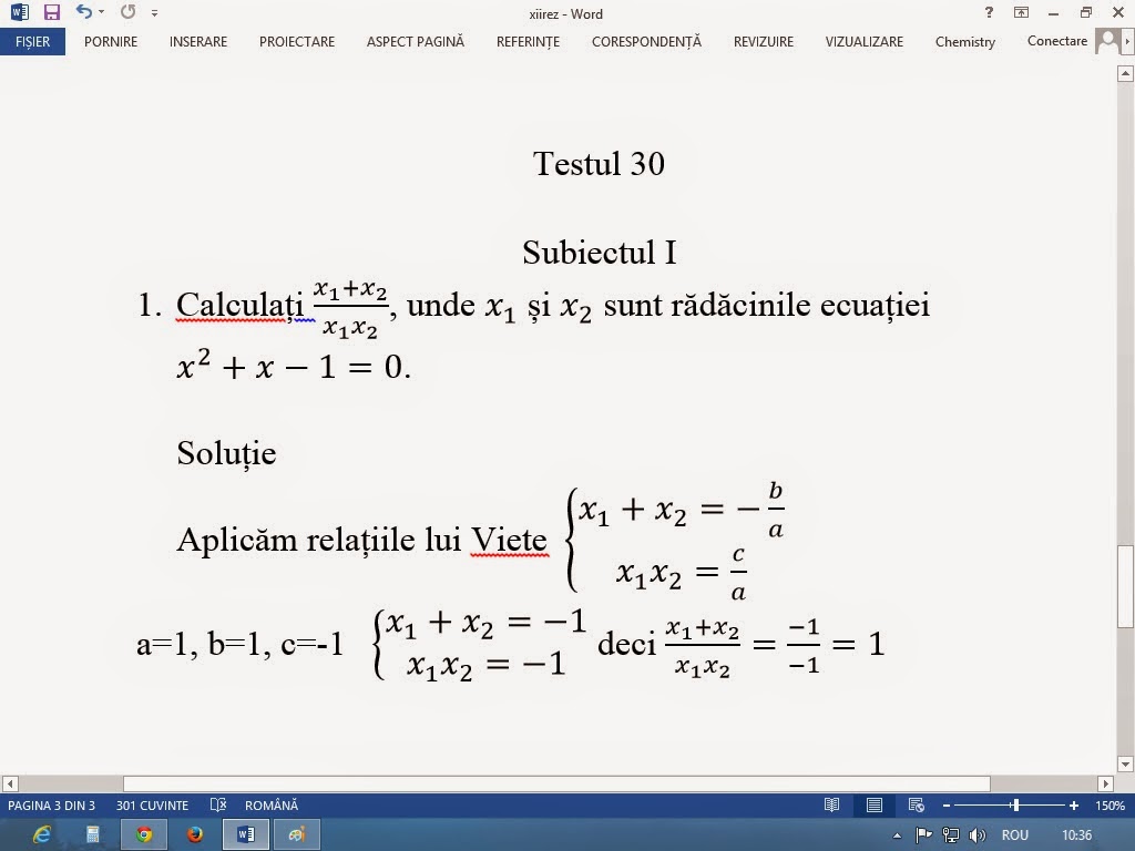 Relatiile Lui Viete Gradul 2