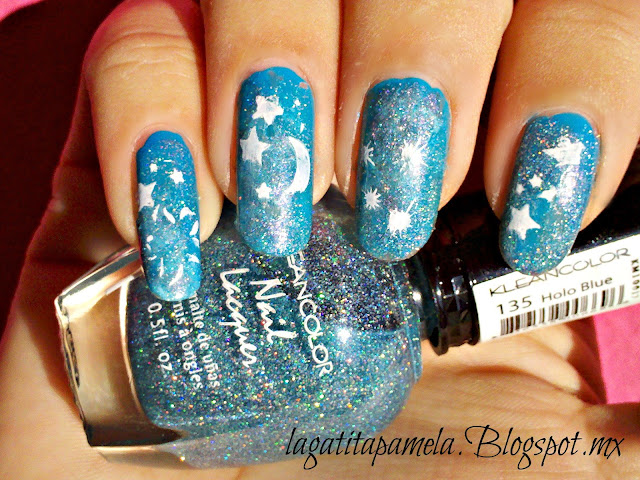 starry sky nails