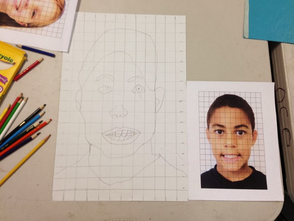 The Accidental Art Teacher Chuck Close Grid self Portrait