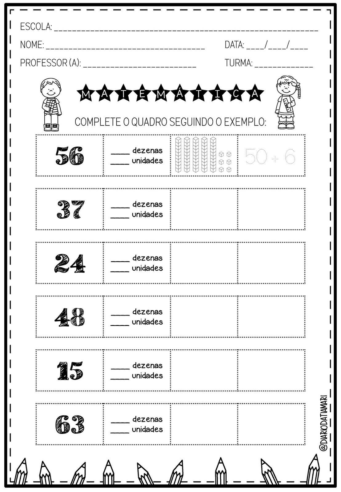 Atividade Valor Posicional E Material Dourado Atividades Matematica 3ano Atividades De Matematica