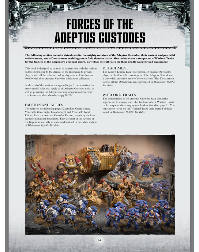 Adeptus Custodes Codex Information Accidentally Released- Here is All