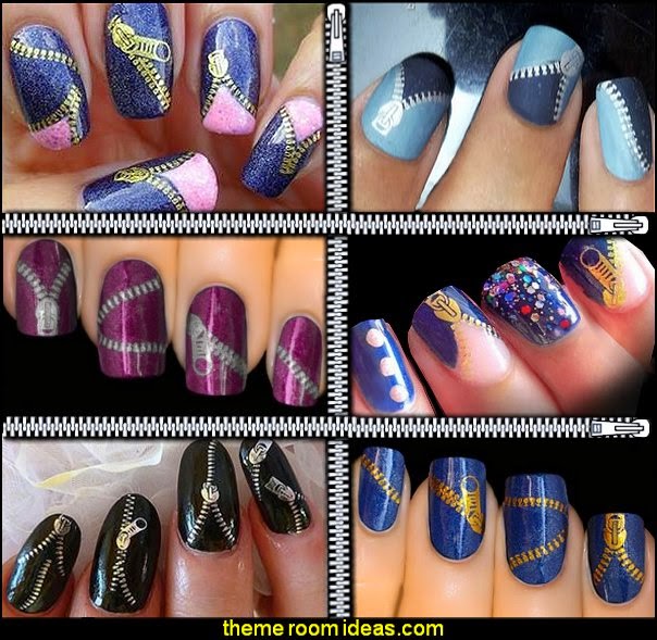 ZIPPER Nail Art Decal Stickers - Zipper Nail Water Decals Stickers ZIPPER Nail Art Decal Stickers - Zipper Nail Water Decals Stickers