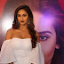 Hindi Cute Girl Krystle DSouza In White Dress At Mobile App Launch