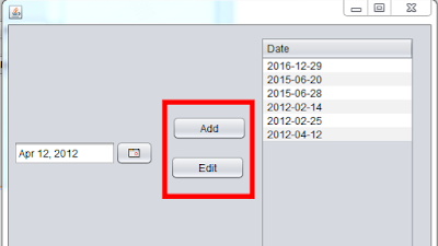 jtable and jdatechooser using java