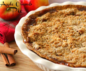 Apple Crumb Pie recipe from Melissa's Southern Style Kitchen