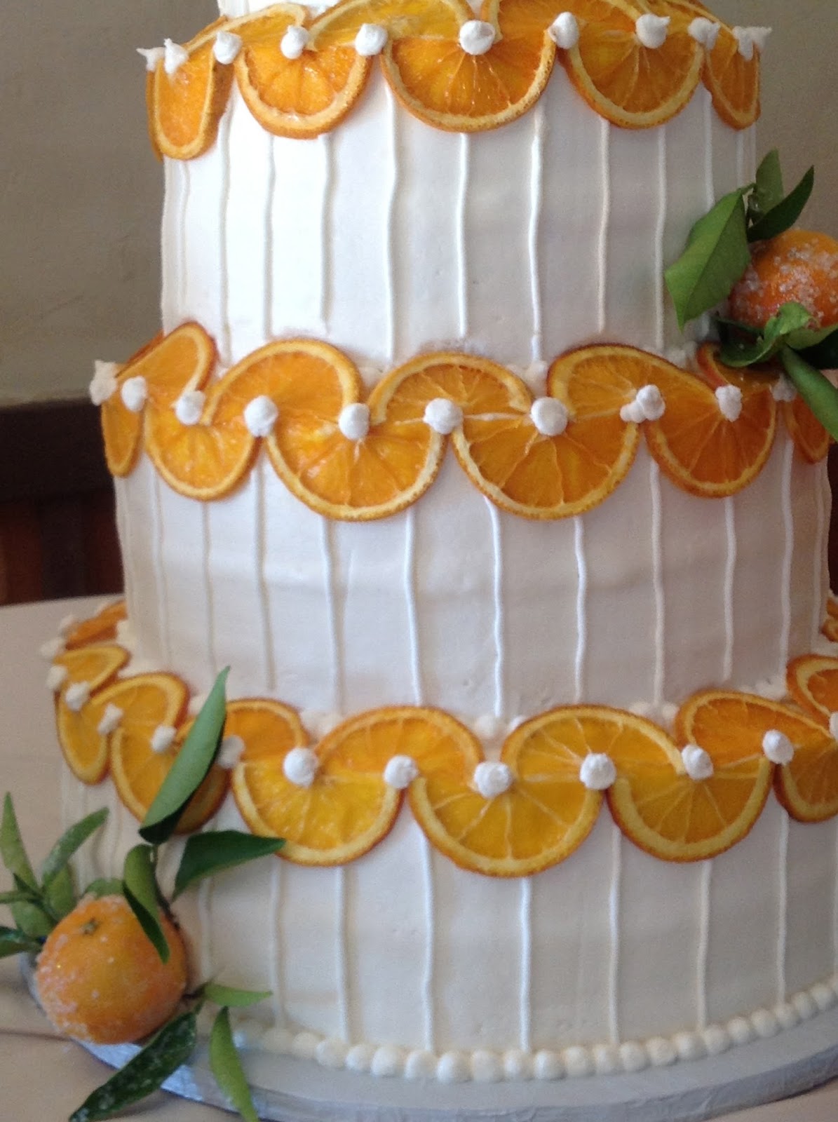 Plumeria Cake Studio Candied Orange Wedding Cake