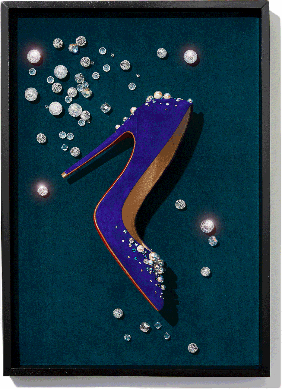 Christian Louboutin Candidate Pearly-Embellished Suede Red Sole Pump, Purple Pop