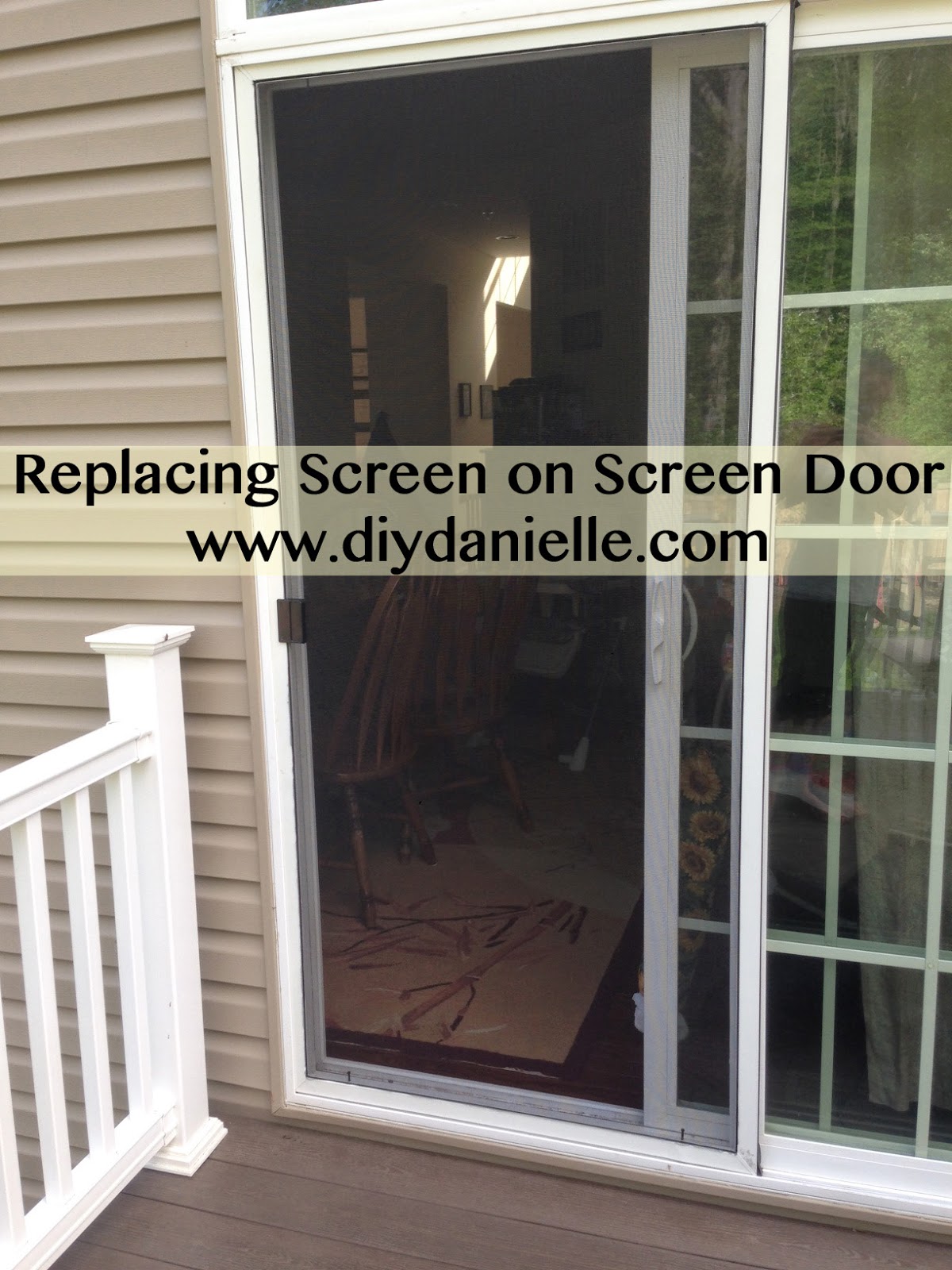 Easy Home DIY Replacing Screen on Screen Door DIY Danielle