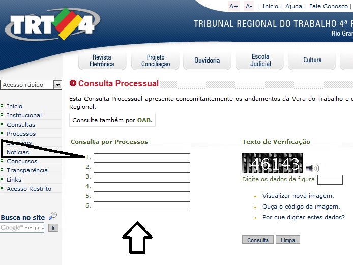 TRT4 CONSULTA PROCESSUAL UNIFICADA