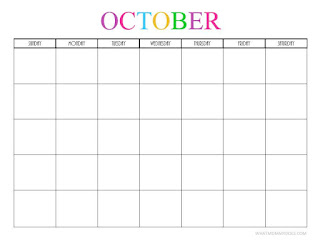 Free Printable Calendar October 2019