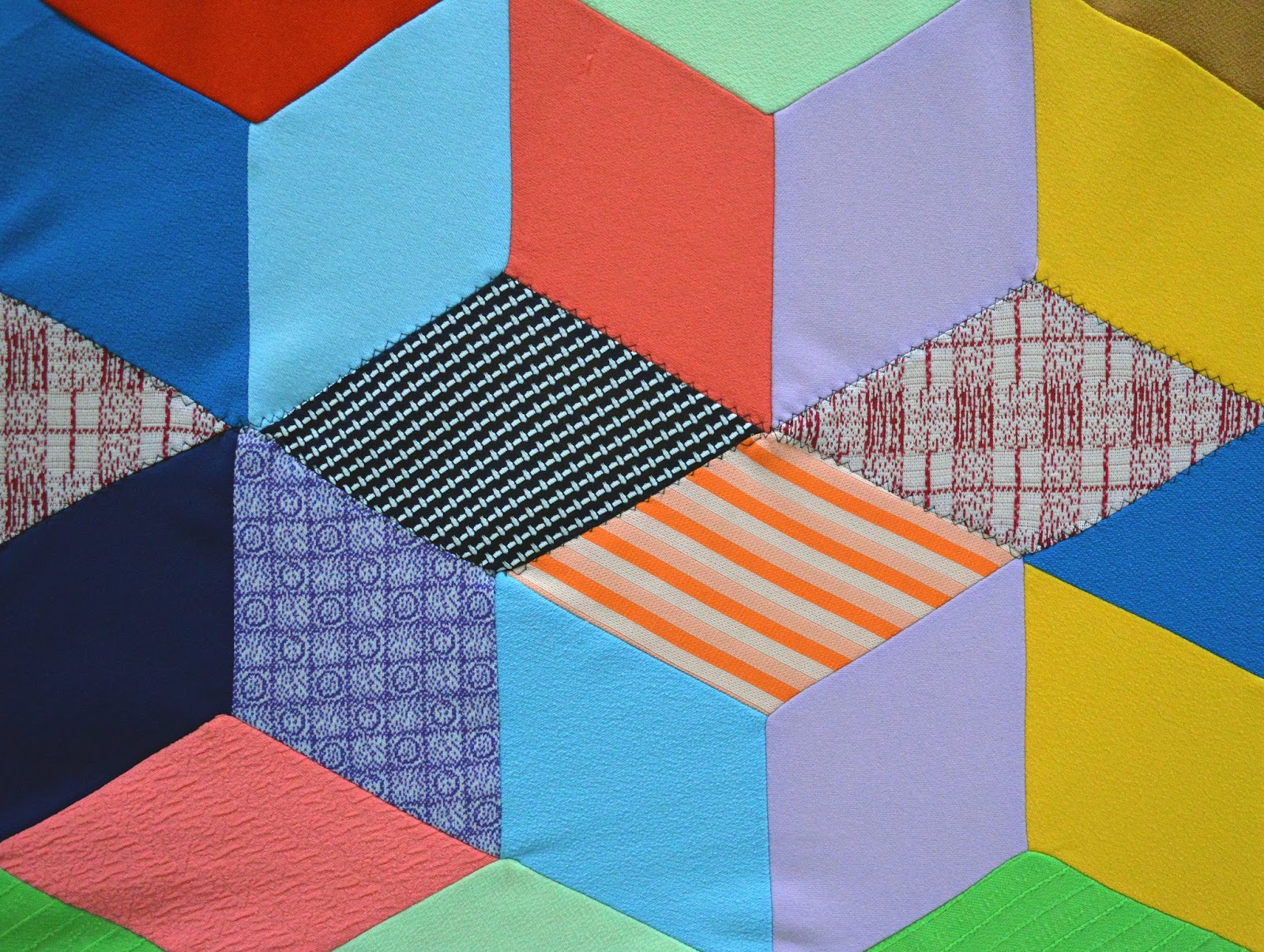 Wonkyworld playful polyester patchwork