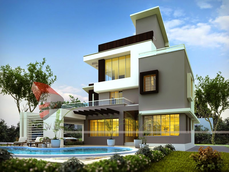Contemporary Bungalow Design Plan With Swimming