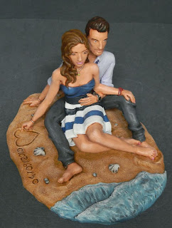 fidanzati statuette regalo fidanzata al mare spiaggia orme magiche