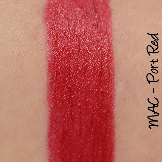 MAC MONDAY | Naughty Nauticals - Port Red Lipstick Swatches & Review