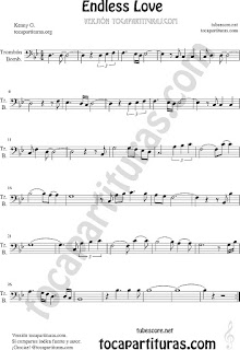 Trombone, Tuba and Euphonium Sheet Music for Endless Love Pop Baladas Music Scores